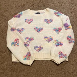 Shein Long Sleeved Heart Sweater Size S